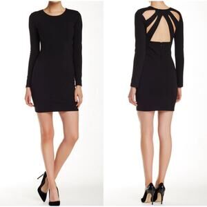 Parker Black Mini Dress Open Back Bodycon